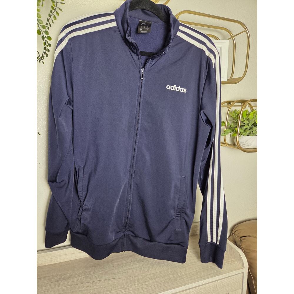 ADIDAS  Mens Track Jacket - Blue/White size M